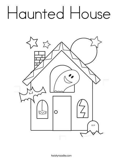 Haunted House Coloring Page 468x605 Haunted House Coloring Page
