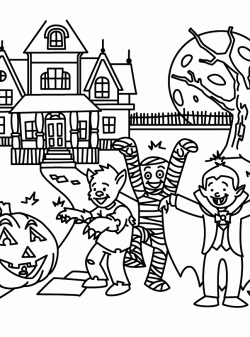 250x337 Halloween Coloring Pages Free Printable Printable Halloween