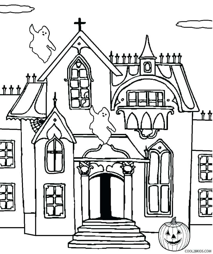 Haunted House Coloring Pages Printables at GetColorings.com | Free ...