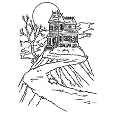 230x230 Top 25 Free Printable Haunted House Coloring Pages Online