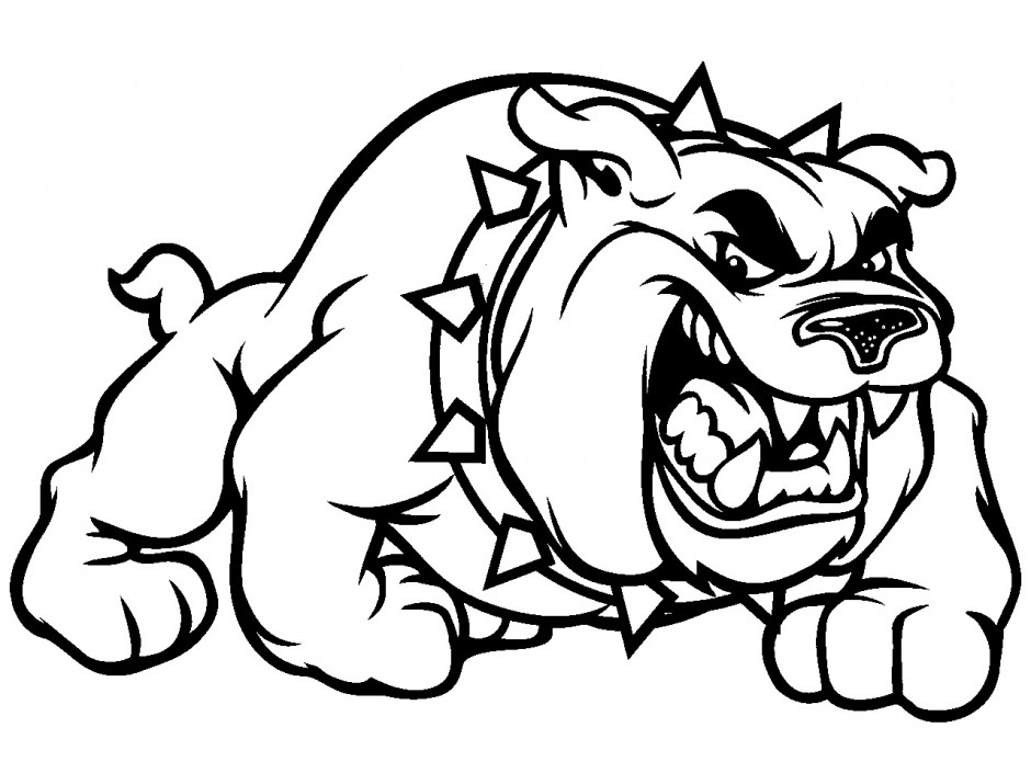 Bulldog Clipart Coloring Page 940x705 Bulldog Clipart Coloring Page