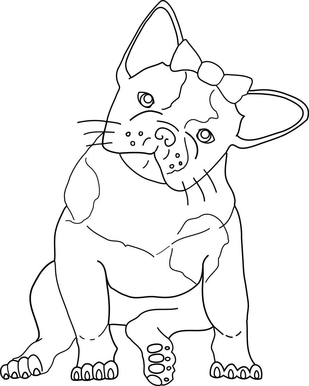 French Bulldog Coloring Pages 1004x1255 French Bulldog Coloring Pages