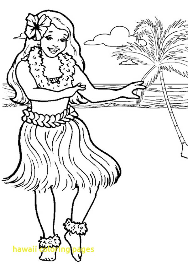 Hawaii Coloring Pages With Hawaiian Hula Dancer Coloring Page 600x850 Hawaii Coloring Pages With Hawaiian Hula Dancer Coloring Page