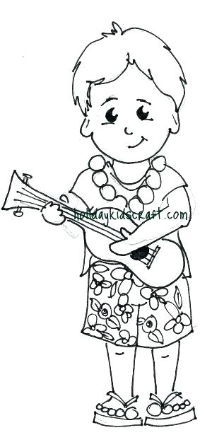 300x615 Hawaiian Coloring Pages Flower Coloring Pages For Kids Hawaiian