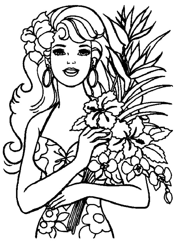 600x834 Hawaiian Girl Coloring Pages Pict 518115
