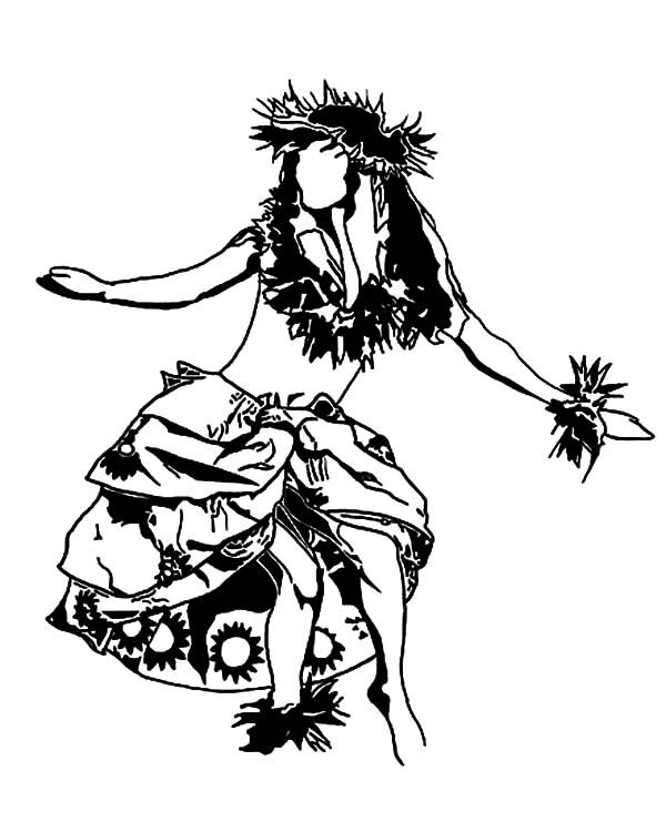 Hula Girl Performing Hawaiian Dance Coloring Pages Happy Lei Day 600x750 Hula Girl Performing Hawaiian Dance Coloring Pages Happy Lei Day