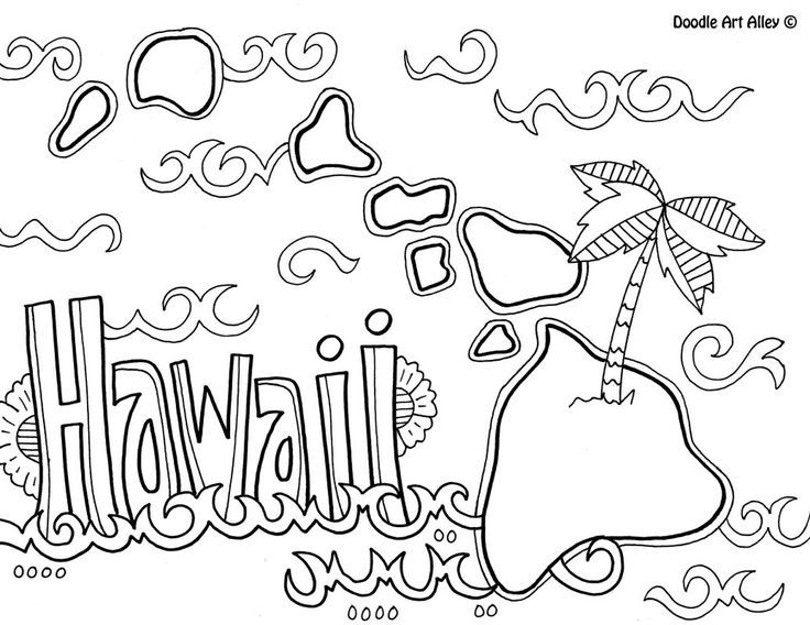 Hawaii Coloring Page 736x568 Hawaii Coloring Page