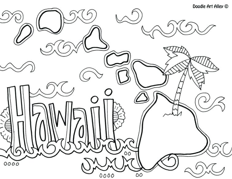 Hawaiian Themed Coloring Pages at GetColorings.com | Free printable