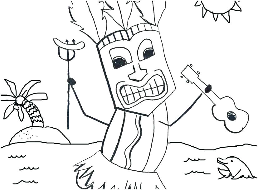 Luau Coloring Pages 827x609 Luau Coloring Pages
