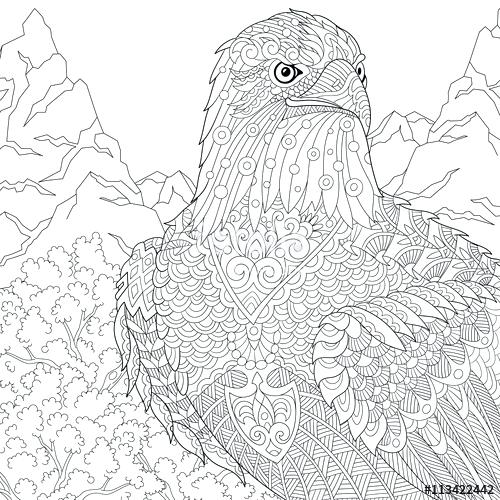 Hawk Coloring Pages Osprey Coloring Page Stylized Cartoon Eagle 500x500 Hawk Coloring Pages Osprey Coloring Page Stylized Cartoon Eagle