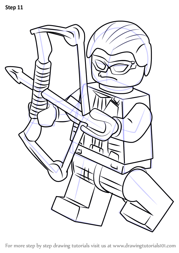 598x844 Learn How To Draw Lego Hawkeye (Lego) Step By Step Drawing Tutorials