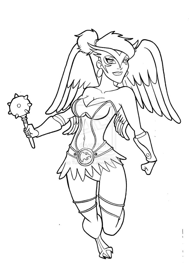 Hawkgirl Para Colorear 736x1023 Hawkgirl Para Colorear