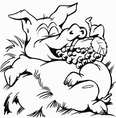 Hay Coloring Page