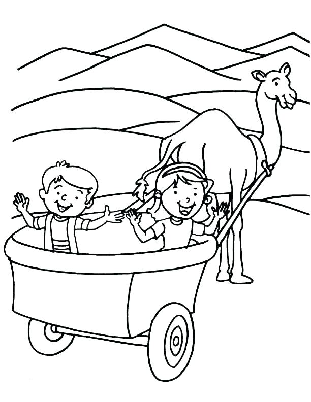 Hay Wagon Coloring Page 612x792 Hay Wagon Coloring Page