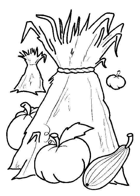 540x756 Haystack With Pumpkins And Squash Fall Stamps