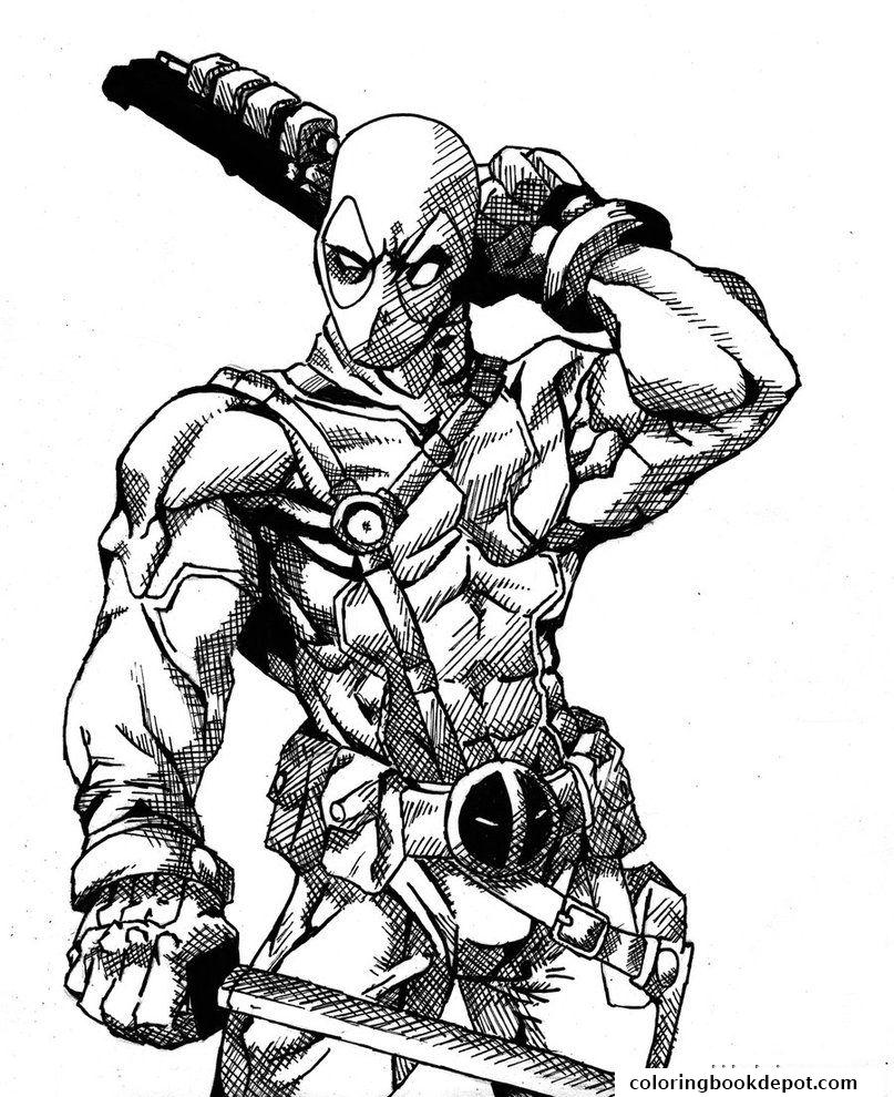 Deadpool Details Hd Coloring Pages 807x990 Deadpool Details Hd Coloring Pages