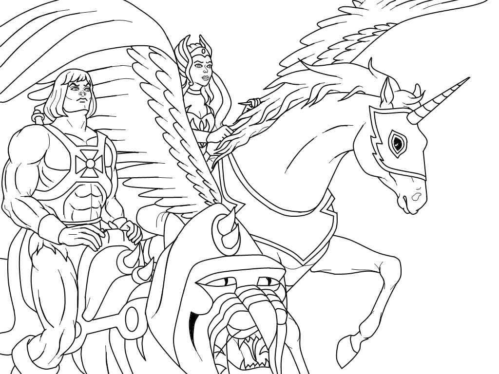 1024x768 He Man Coloring Pages Color Cartoon Tv Movie