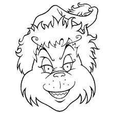 220x220 Grinch Head Coloring Page