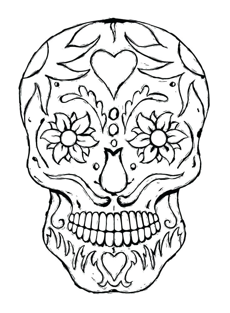 736x1001 Coloring Pages Skulls Sugar Skull Coloring Pages To Print Skulls