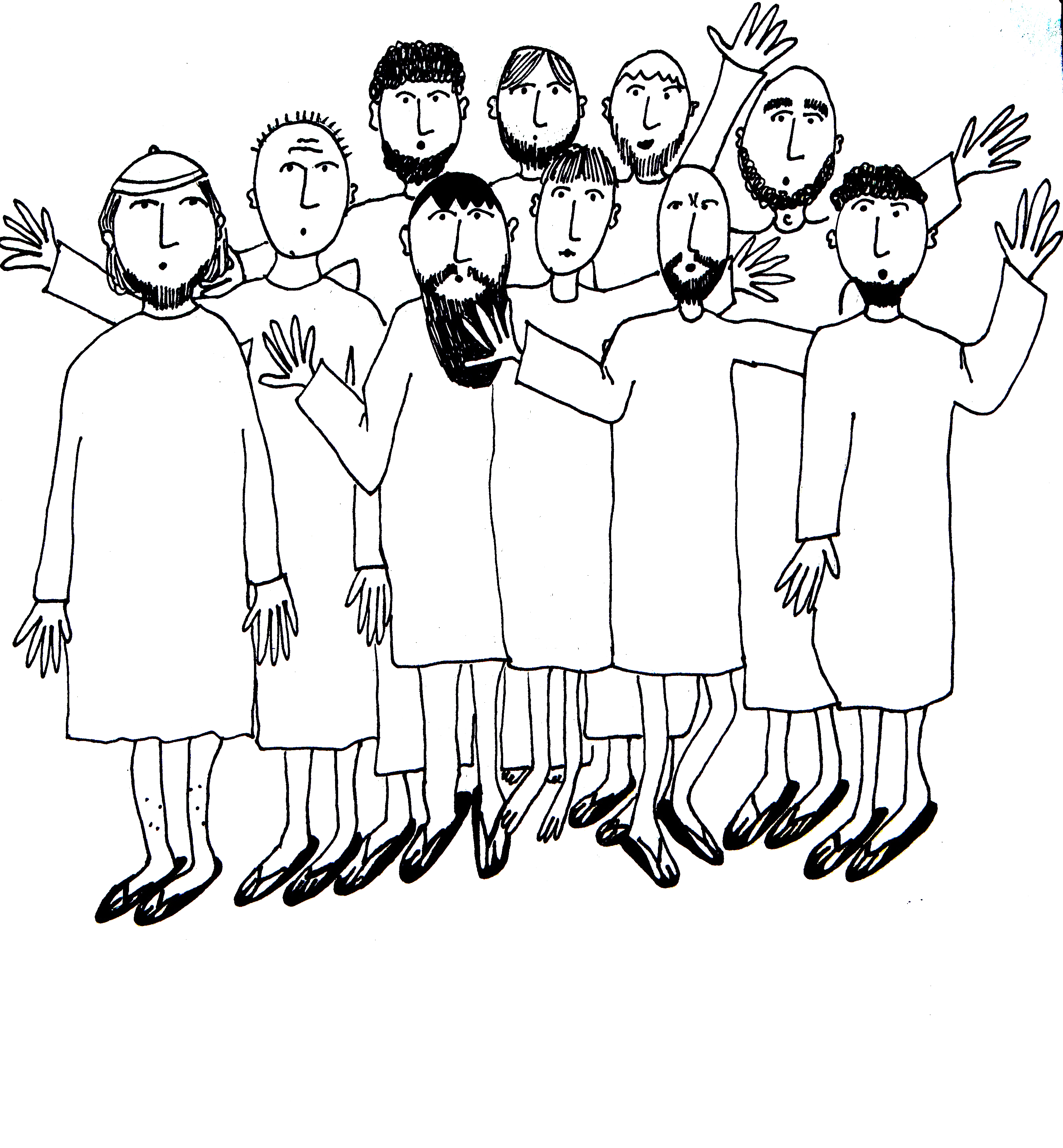 3131x3382 Healing Of The Ten Lepers Coloring Pages 10 Bible Lesson