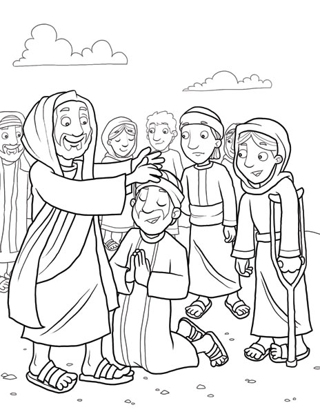 464x600 Jesus Heals A Leper The Sick 10 Bible Class Coloring Pages