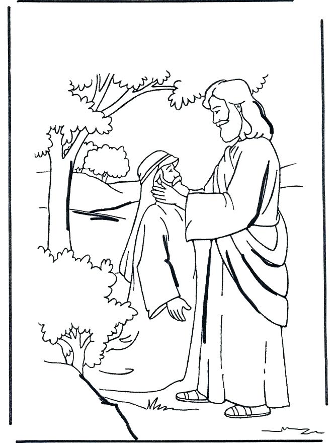 660x880 Coloring Bartimaeus Coloring Page Blind Healing The Colouring