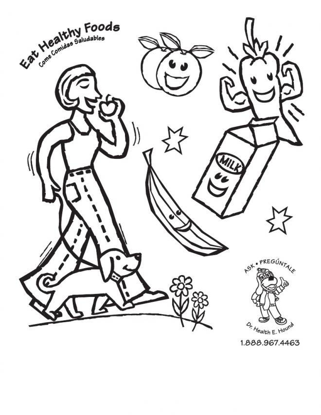 660x854 Awesome Healthy Coloring Pages 76 With Additional Free Colouring