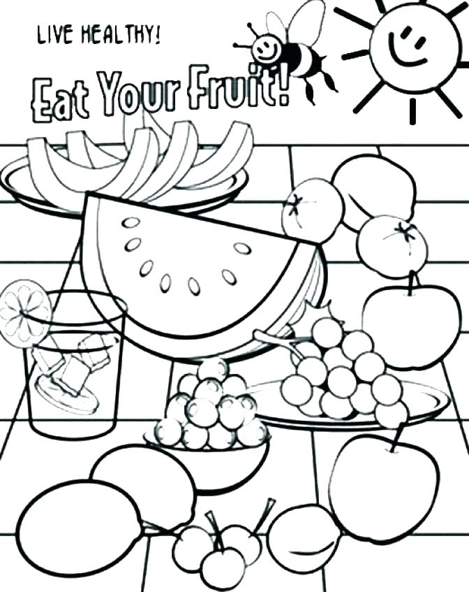672x847 Healthy Coloring Pages Healthy Food Coloring Page Pages Fruit
