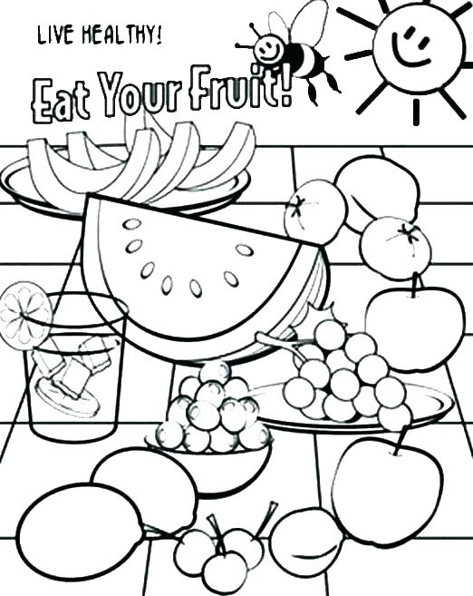 Healthy Food Coloring Pages