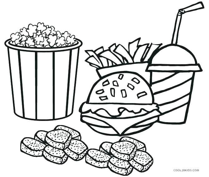 670x568 Free Food Coloring Pages To Print Food Coloring Pages Junk Food
