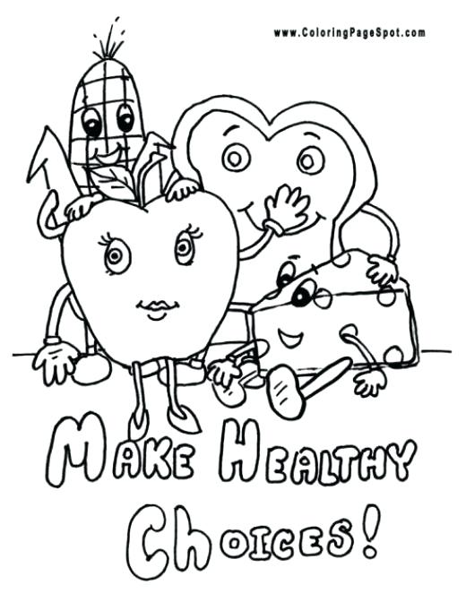 520x672 Healthy Food Coloring Page Coloring Sheets Of Healthy Foods