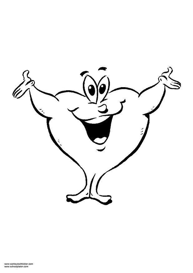 618x874 Coloring Page Healthy Heart