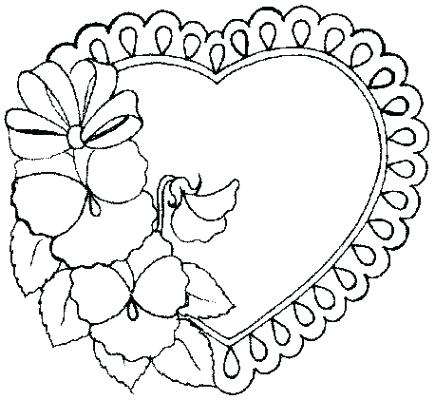 435x400 Coloring Pages Heart Download Heart Coloring Pages 6 Hearts