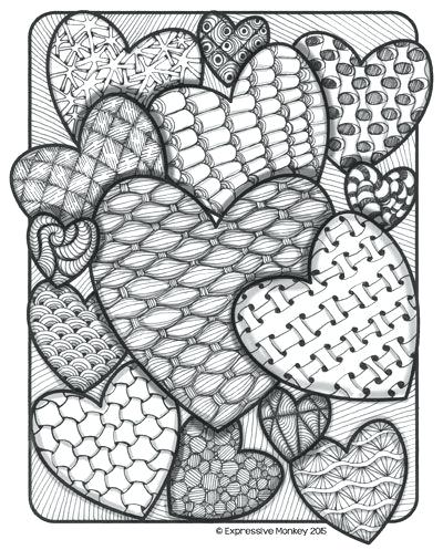 Heart Coloring Pages For Kids at GetColorings.com | Free printable ...