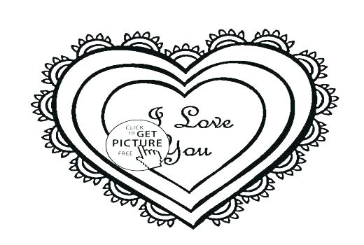 Heart Coloring Pages Printable 520x350 Heart Coloring Pages Printable