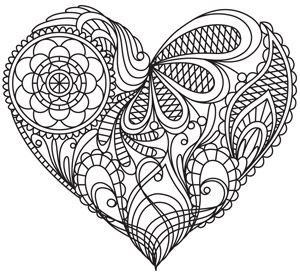 Heart Design Coloring Pages