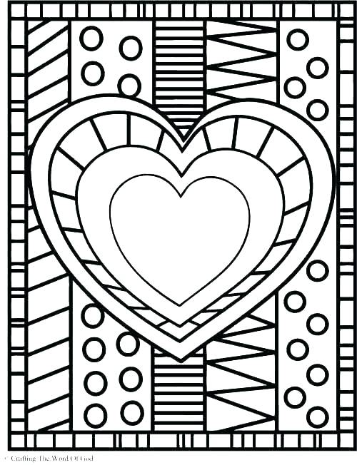 500x652 Coloring Heart Design Coloring Pages Free Printable Of. Heart