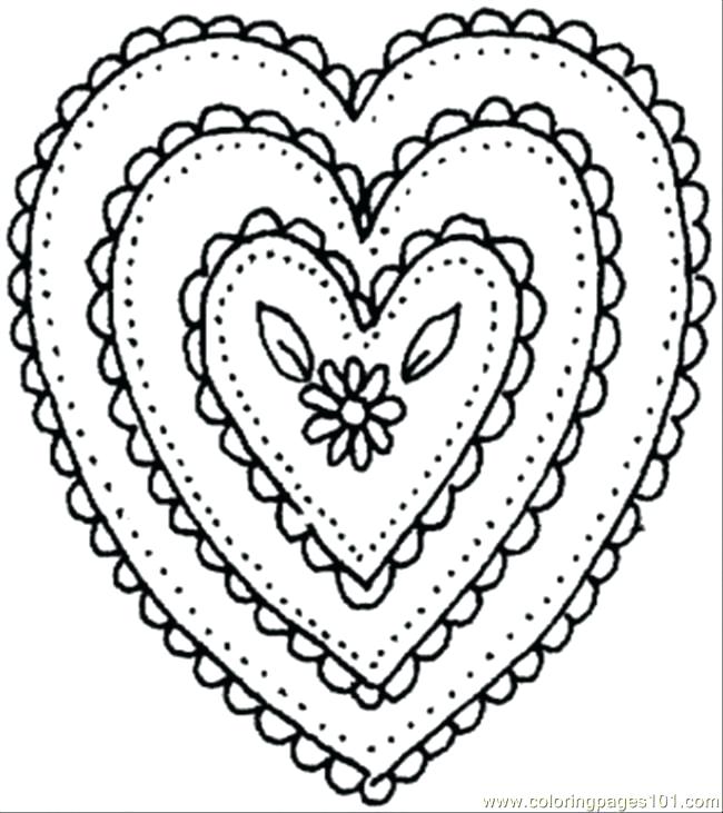 650x731 Coloring Pages Hearts Colouring Heart Picture Of Heart To Color S