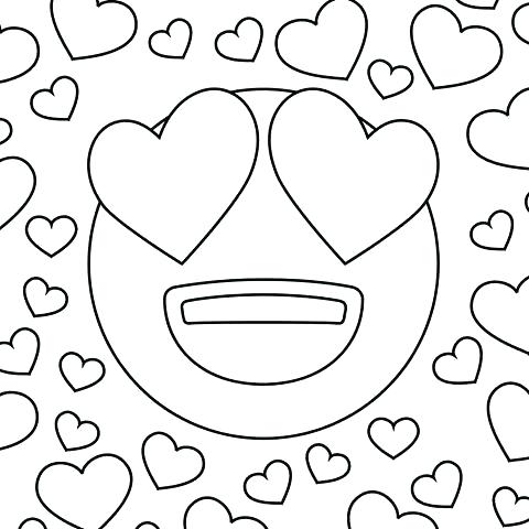 Heart Emoji Coloring Pages at GetColorings.com | Free printable ...