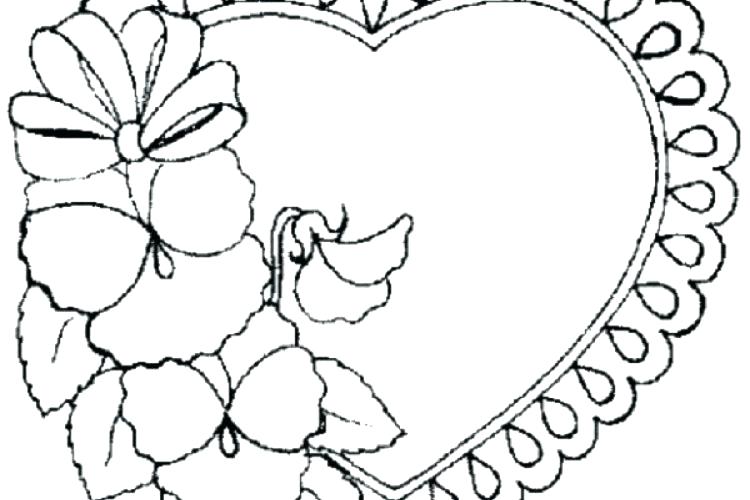 Coloring Pages Hearts And Flowers Coloring Pages With Hearts 750x500 Coloring Pages Hearts And Flowers Coloring Pages With Hearts