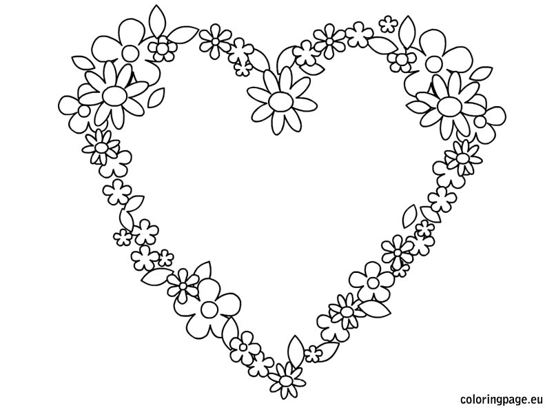 Flowers And Hearts Coloring Pages And Flowers Coloring Pages 804x595 Flowers And Hearts Coloring Pages And Flowers Coloring Pages