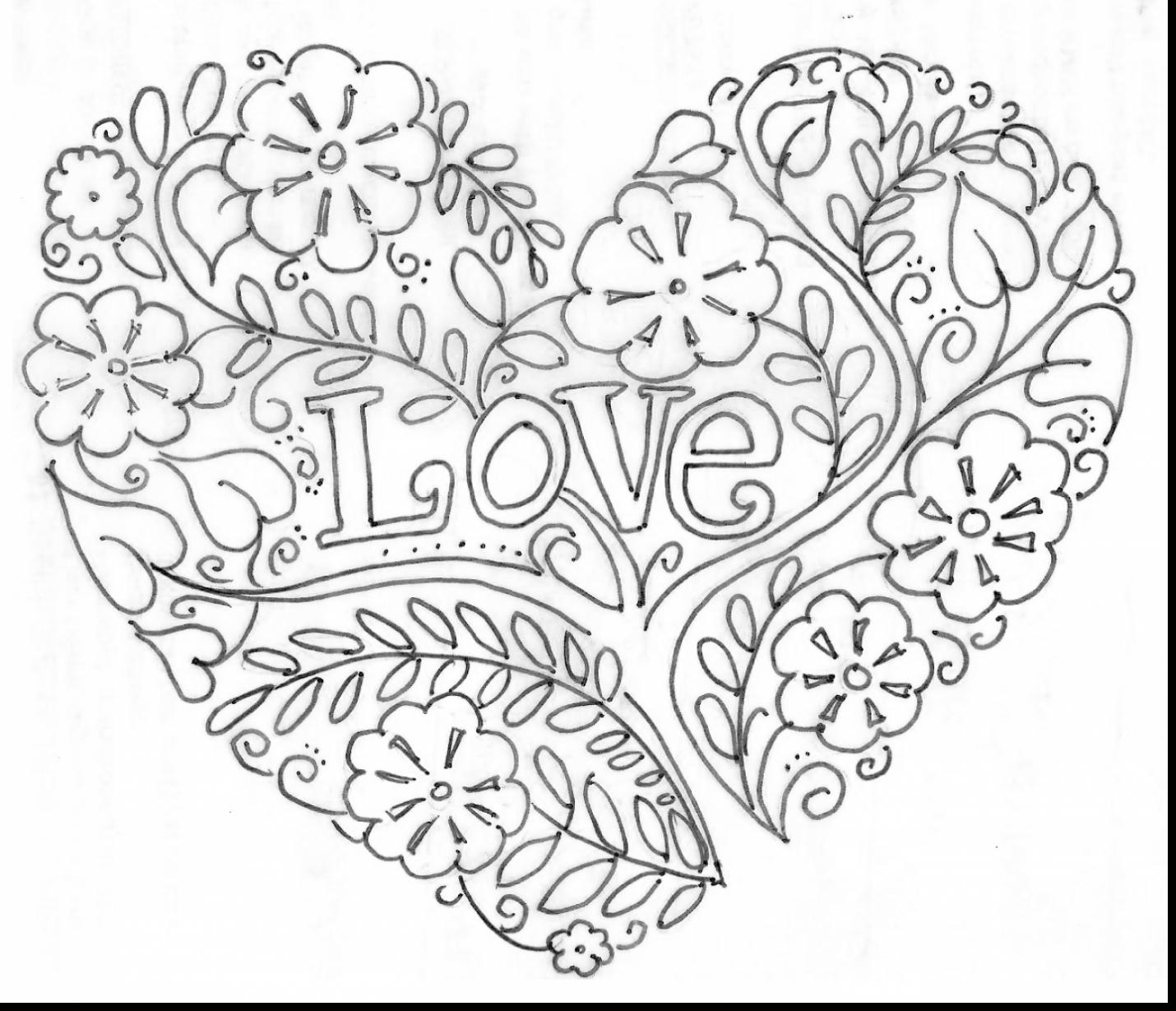 1430x1229 Heart Coloring Pages For Adults Colouring In Sweet Pict
