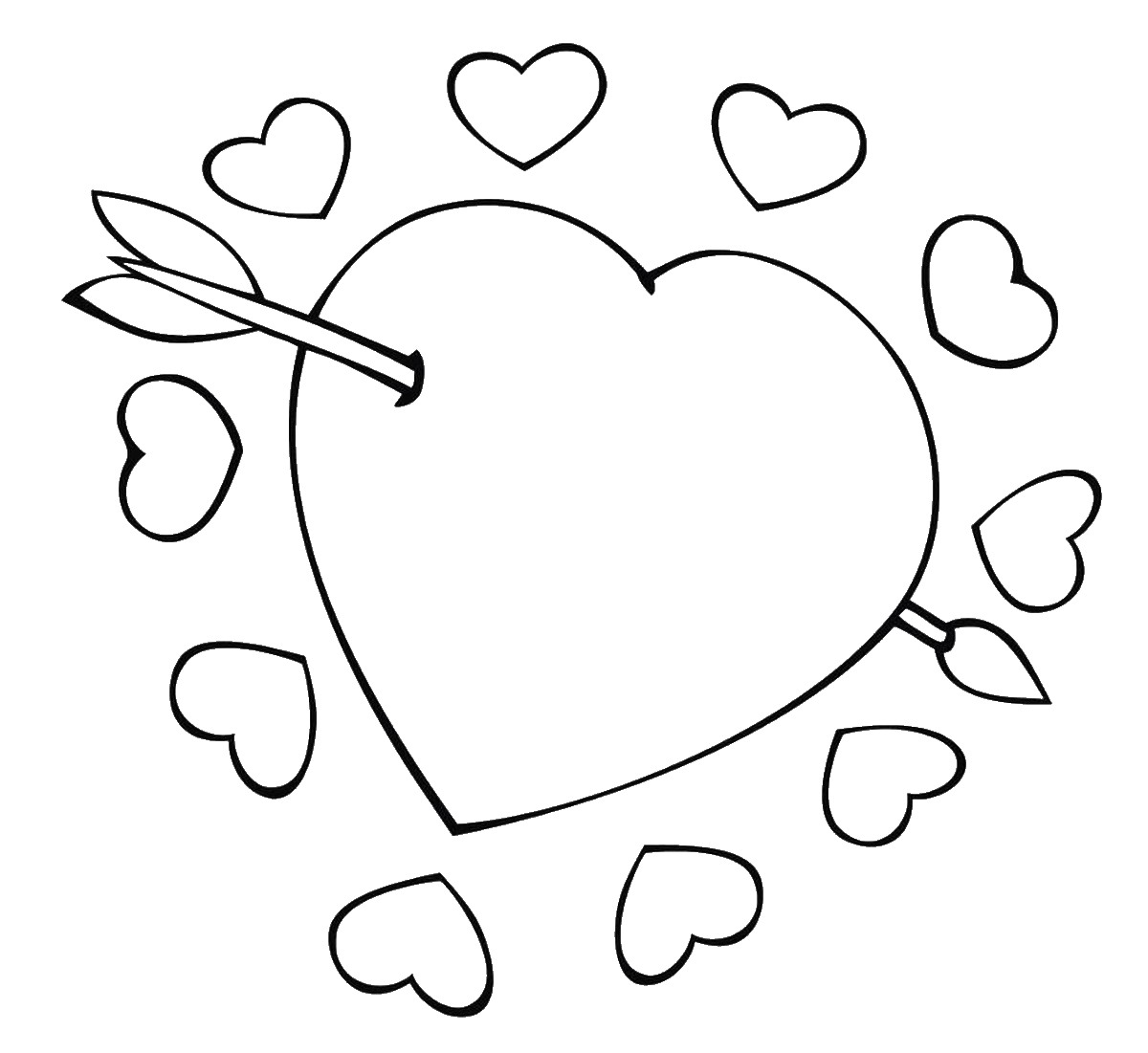 1200x1101 Hearts Coloring Pages