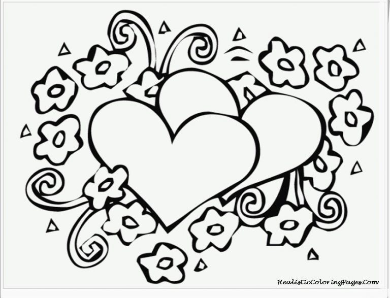 768x587 Lots Of Hearts Coloring Pages Best Copy Heart And Snowman To Print
