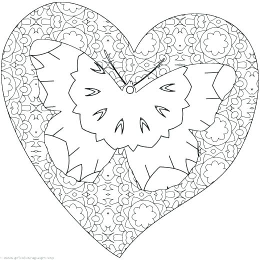 Heart Coloring Pages 520x520 Heart Coloring Pages
