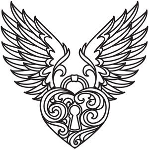 Baroque Punk Heart Locket, Use Pattern Transfer Paper To Trace 300x302 Baroque Punk Heart Locket, Use Pattern Transfer Paper To Trace