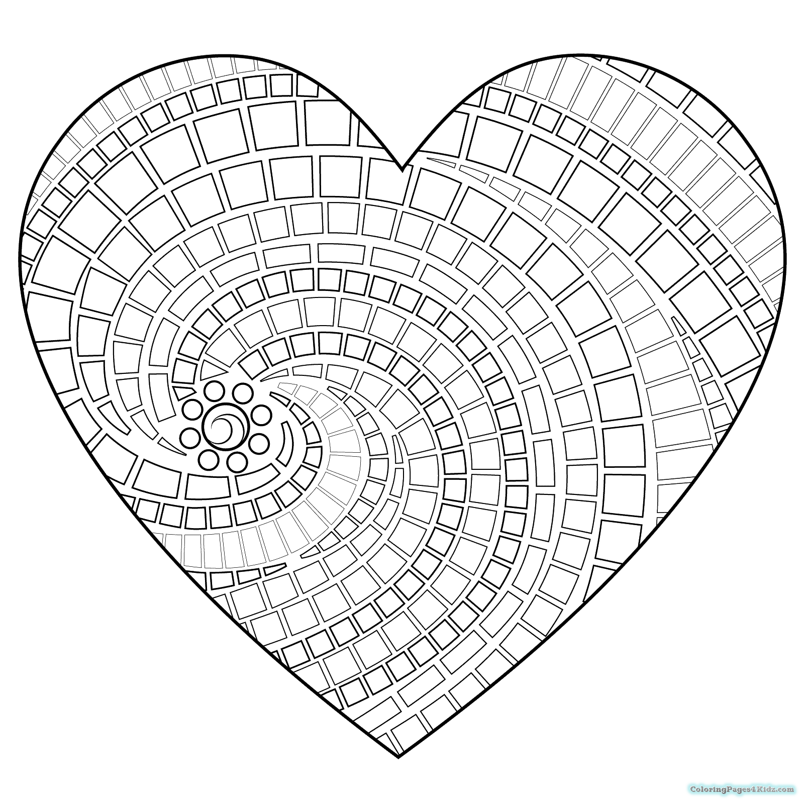 Heart Mandala Coloring Pages Coloring Pages For Kids 1600x1600 Heart Mandala Coloring Pages Coloring Pages For Kids