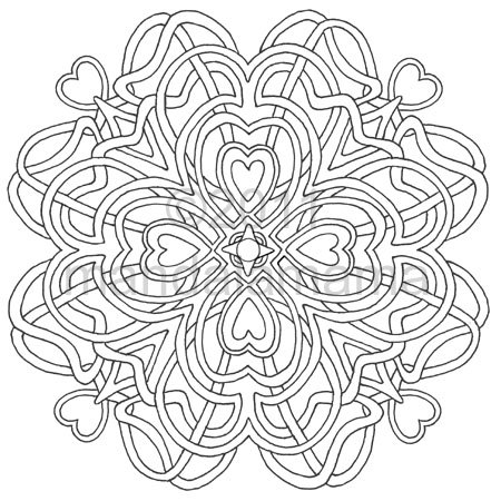 Heart Mandala Coloring Pages To Print 450x450 Heart Mandala Coloring Pages To Print
