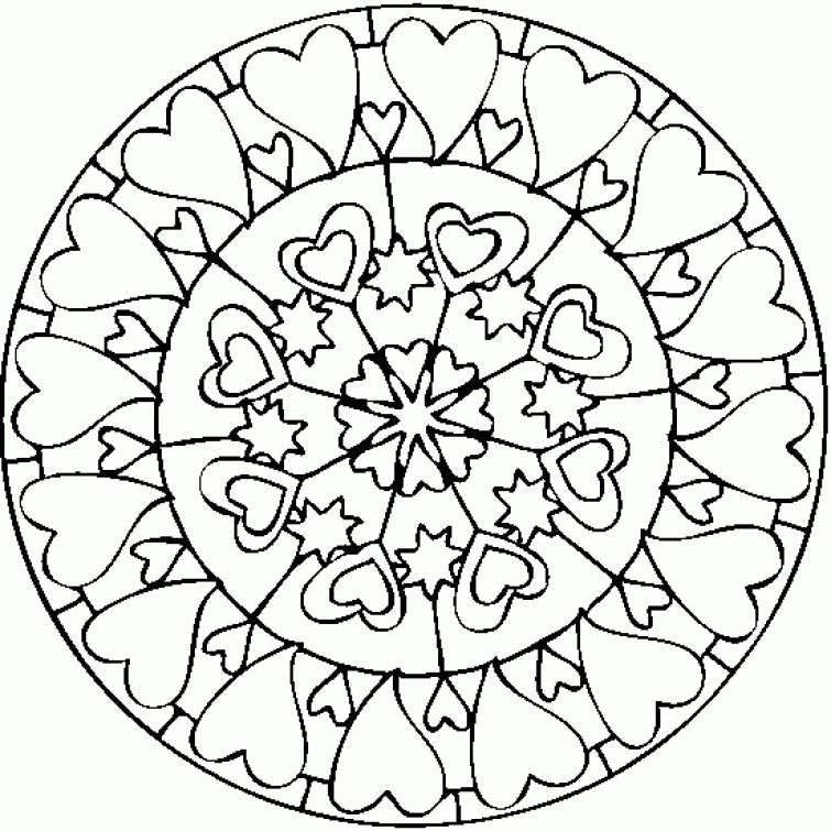 Heart Mandala Printable Coloring Page Free Abstract Coloring 755x755 Heart Mandala Printable Coloring Page Free Abstract Coloring