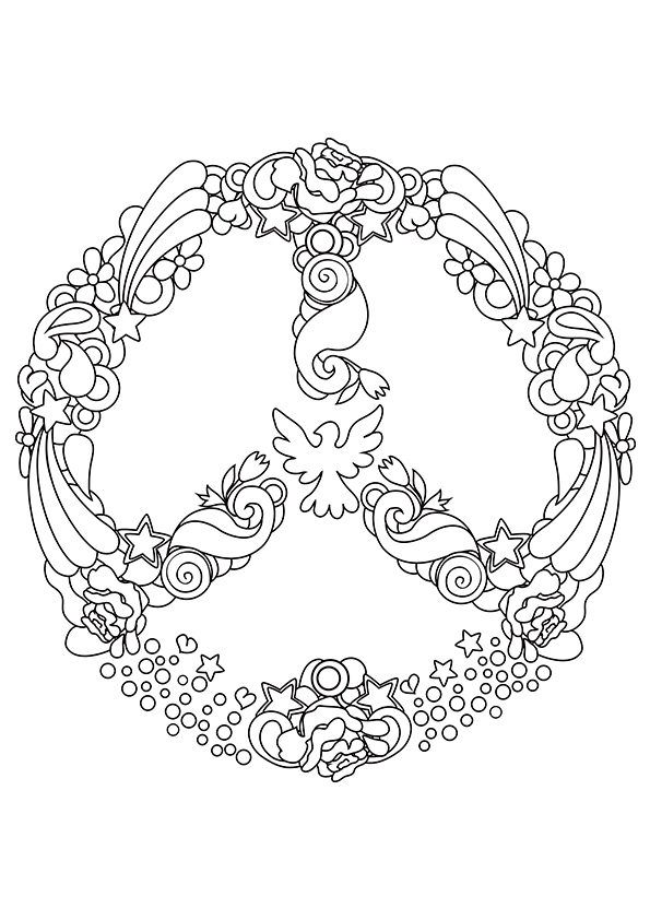 Trendy Inspiration Ideas Peace Sign Coloring Pages Adult Cool 595x842 Trendy Inspiration Ideas Peace Sign Coloring Pages Adult Cool